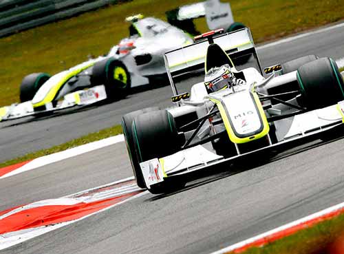 rubens barrichello e janson button / f1 nurburgring 2009 / f1 2009