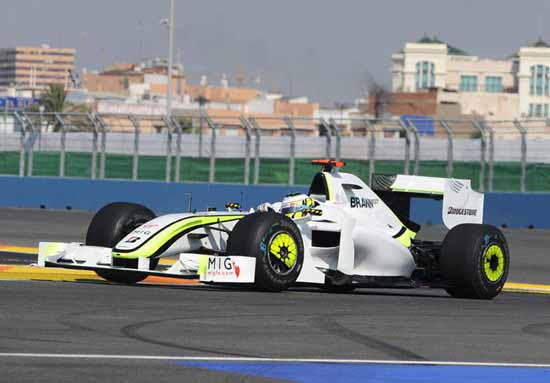 jenson button formula 1 gp valencia 2009