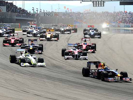 rubens barrichello largada gp turquia / f1 2009