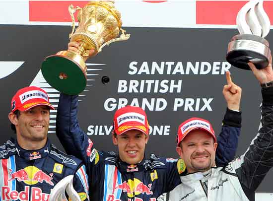 podio gp silverstone 2009