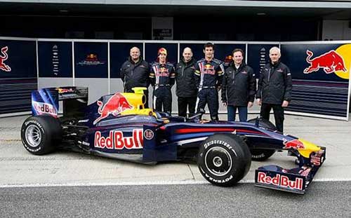 red bull rb5, carro da equipe red bull f1 2009