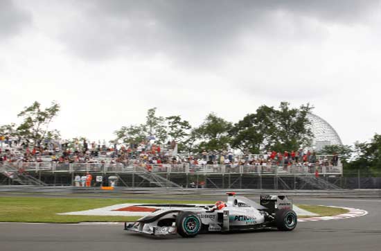 michael schumacher gp canada f1 2010