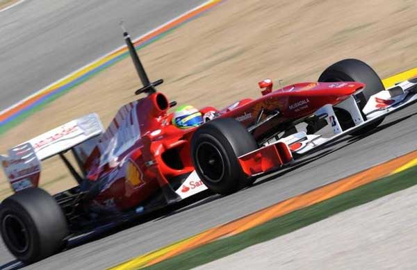 felipe massa ferrari f10  formula 1 2010 teste pre temporada valencia