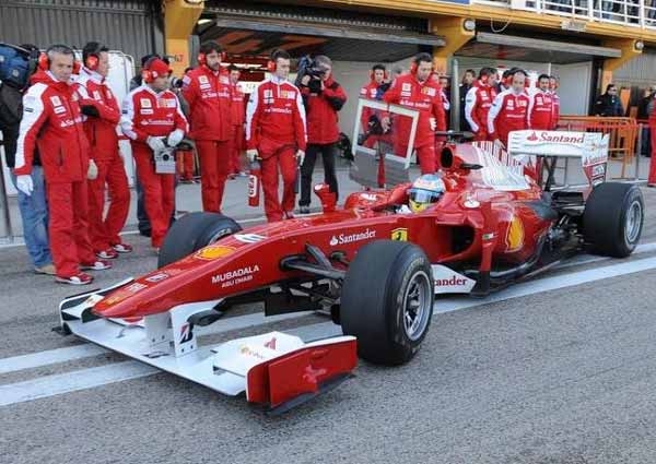 fernando alonso ferrari f1 2010 testes valencia