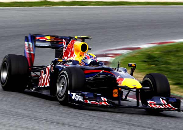 mark webber red bull formula 1 2010 testes barcelona