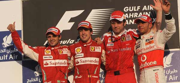 formula 1 2010 gp bahrein podio