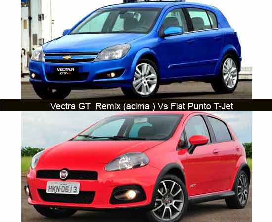 comparativo chevrolet vectra gt remix, x Fiat punto t jet