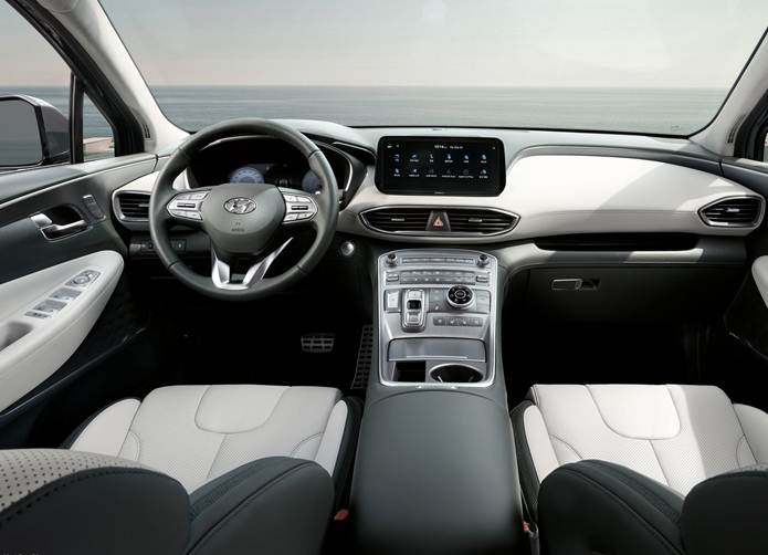 novo hyundai santa fe 2021 interior