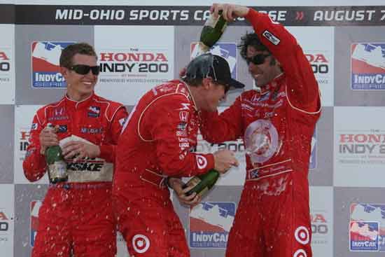 scot dixon dario frachitti e ryan briscoe indy mid ohio 2009