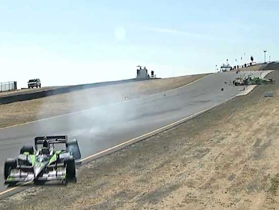 will power e nelson philippe se envolvem em acidente  no gp de sonoma