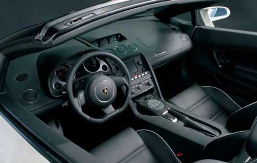 interior lamborghini gallardo spyder