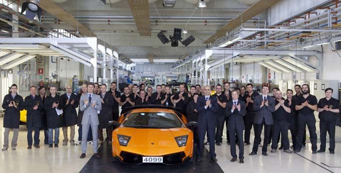 lamborghini murcielago fim de produção / lamborghini fabrica sant agata bolognese