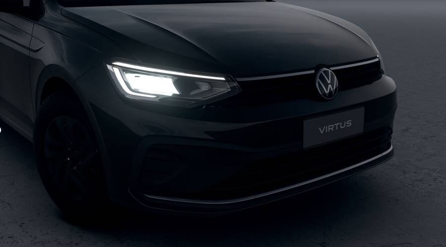 volkswagen virtus sense 2025 dianteira farois full led