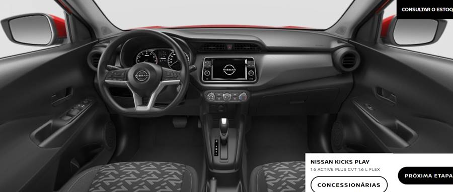 nissan kicks play active plus interior