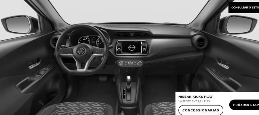 nissan kicks play sense interior